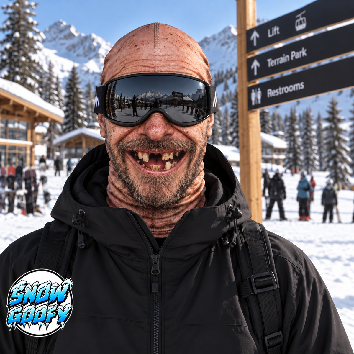 SnowGoofy Crazy Face Ski Mask