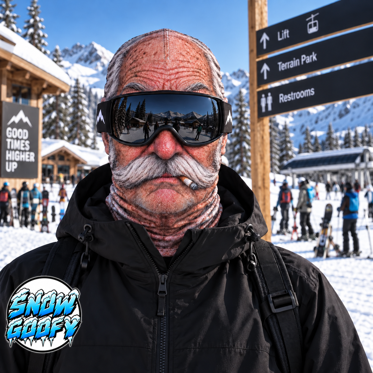 SnowGoofy Crazy Face Ski Mask