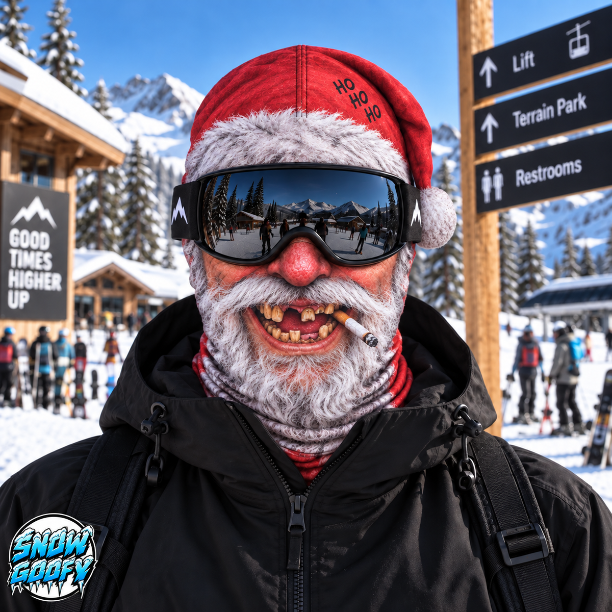 SnowGoofy Crazy Face Ski Mask