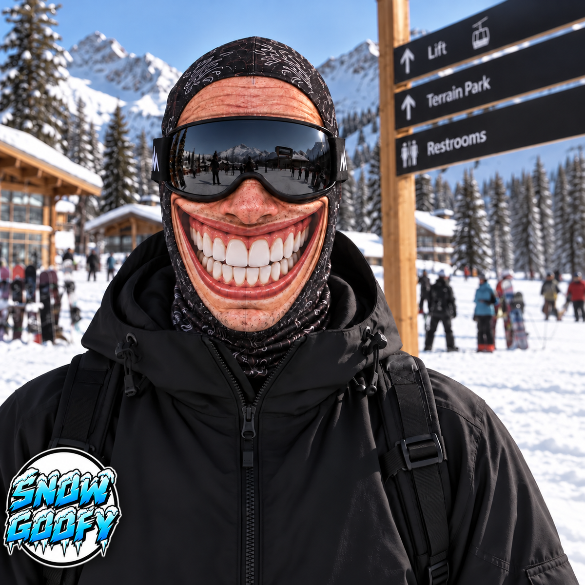 SnowGoofy Crazy Face Ski Mask