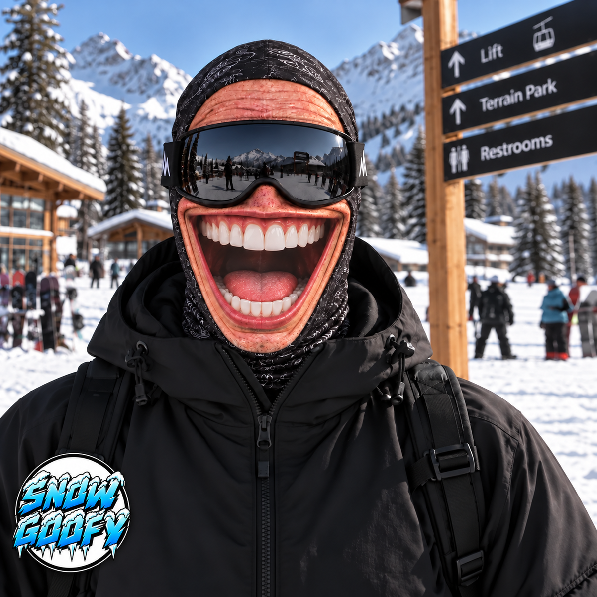 SnowGoofy Crazy Face Ski Mask