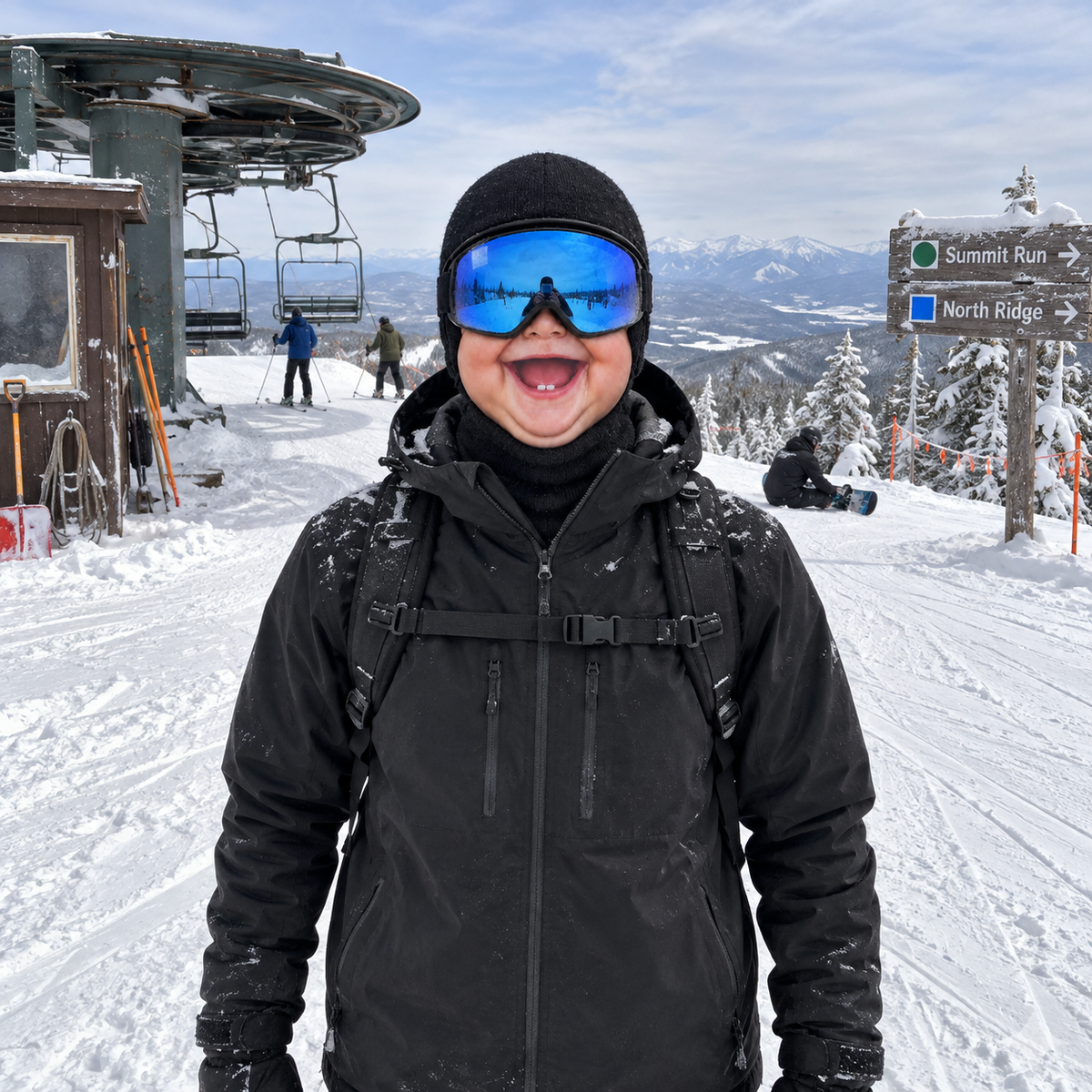SnowGoofy Baby Face Ski Mask